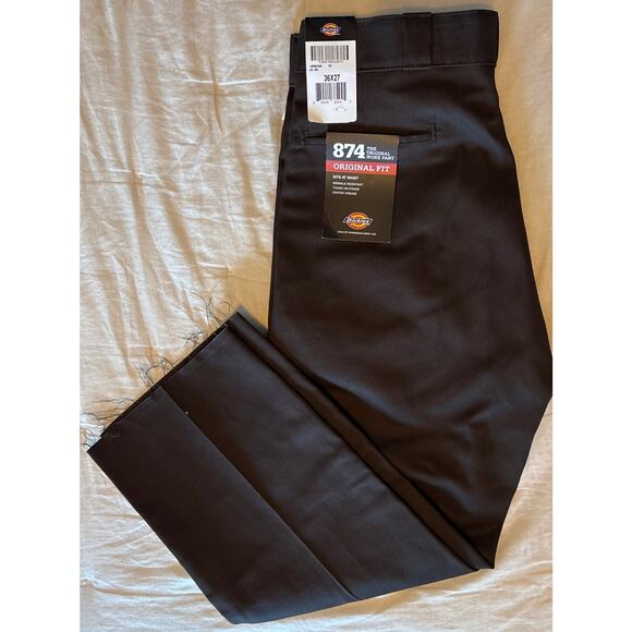 NWT Dickies Mens 874 Pants Classic Original Fit Work Straight Leg Brown 36x27 - Picture 1 of 8